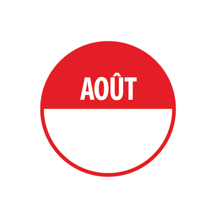Pastilles - Inventaire Aout - 40 mm - Rouleau de 500