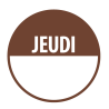 Pastilles - Jour JEUDI - 40 mm - Rouleau de 500