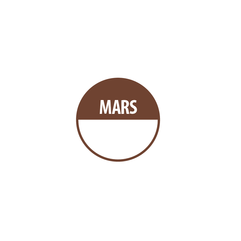 Pastilles - Inventaire Mars - 40 mm  - Rouleau de 500