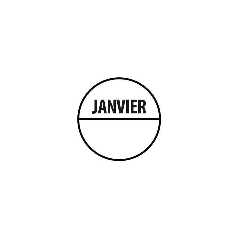 Pastilles - Inventaire Janvier - 40 mm - Rouleau de 500