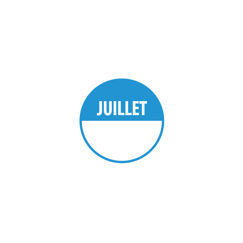 Pastilles - Inventaire Juillet - 40 mm - Rouleau de 500