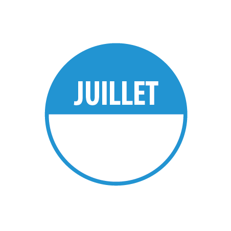 Pastilles - Inventaire Juillet - 40 mm - Rouleau de 500
