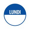 Pastilles - LUNDI - Repositionnable - 40 mm - Rouleau de 500