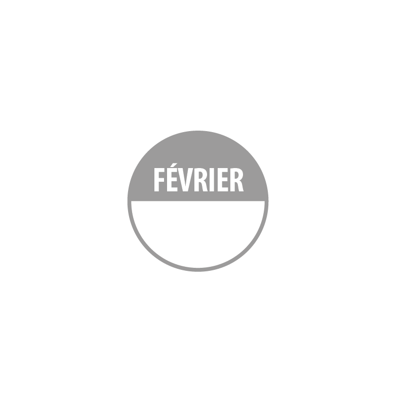 Pastilles - Inventaire Février - 40 mm - Rouleau de 500