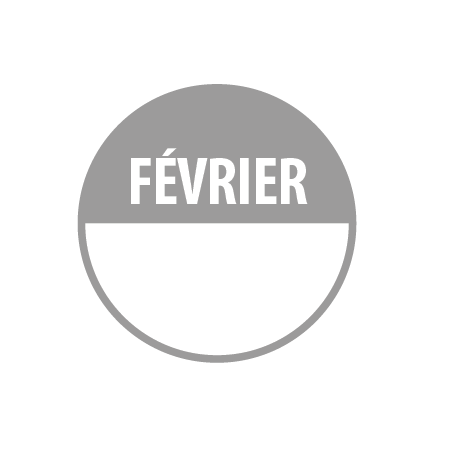 Pastilles - Inventaire Février - 40 mm - Rouleau de 500