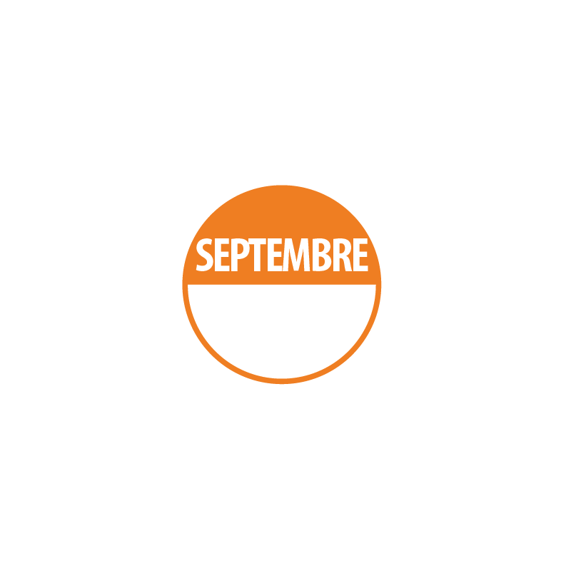 Pastilles - Inventaire Septembre - 40 mm - Rouleau de 500