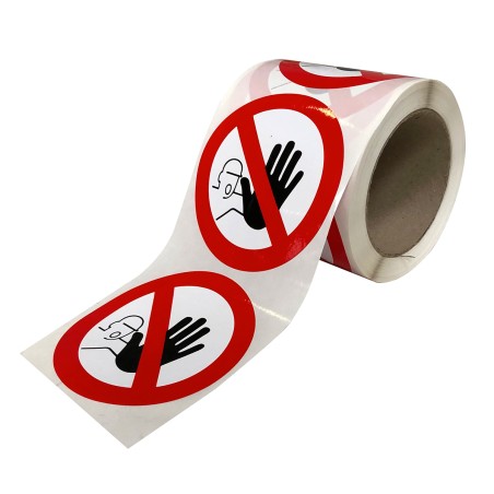 Étiquettes Interdiction - Accès interdit aux personnes non autorisées - P001 - Vinyle autocollant - Rouleau de 250