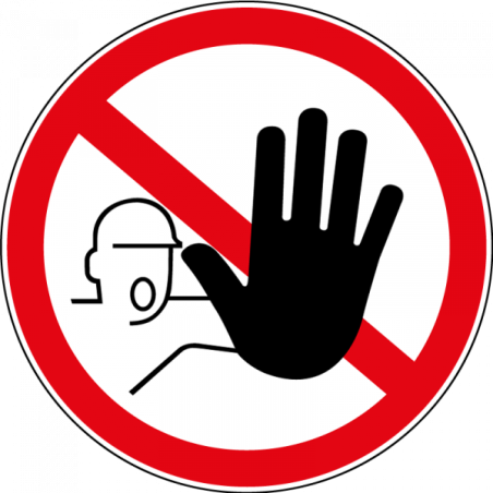 Étiquettes Interdiction - Accès interdit aux personnes non autorisées - P001 - Vinyle autocollant - Rouleau de 250