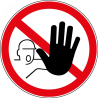Étiquettes Interdiction - Accès interdit aux personnes non autorisées - P001 - Vinyle autocollant - Rouleau de 250