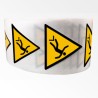 Rouleau d'Etiquettes Danger - Chute avec dénivellation - W008
