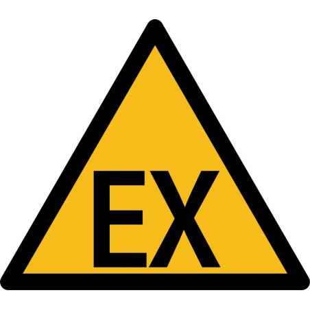 Étiquettes - Atmosphère explosive ATEX - W021 - Vinyle autocollant - Rouleau de 250