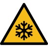 Étiquettes danger - Basses Températures, Conditions de Gel - W010 - Vinyle autocollant - Rouleau de 250