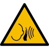 Rouleau Mini Pictogramme de Danger ISO EN 7010 "Bruit fort soudain" W038