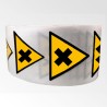 Rouleau mini pictogramme danger "Matière nocive/irritante" vinyle côté 50 mm / 250