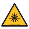 Rouleaux de pictogrammes de danger W027 "Rayonnement optique" vinyle cote 100 mm / 250