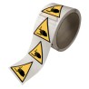 Étiquettes - Danger Écrasement des mains - W024 - Vinyle autocollant - Rouleau de 250