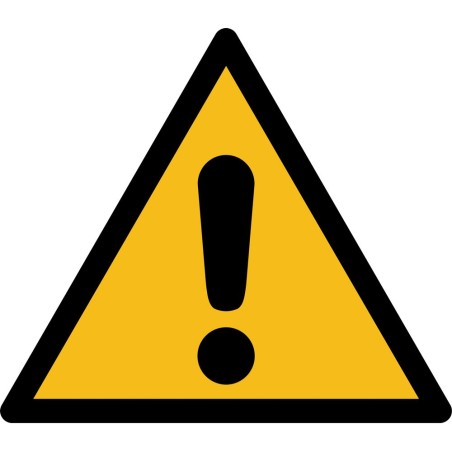 Étiquettes - Danger général - W001 - Vinyle autocollant - Rouleau de 250
