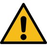 Étiquettes - Danger général - W001 - Vinyle autocollant - Rouleau de 250