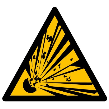 Rouleau Mini Pictogramme de Danger "Produit explosif" autocollants