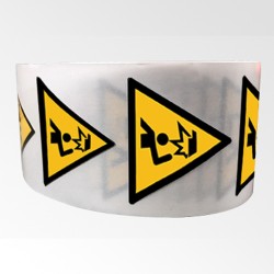 Rouleau d'Etiquettes Danger - Obstacle en hauteur - W023