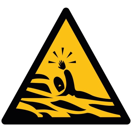 Rouleau Mini-Pictogrammes de Danger "Risque de Noyade" autocollants