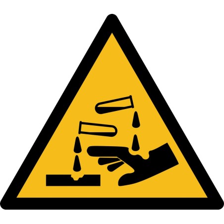 Rouleau d'Etiquettes Danger - Substance corrosive - W023