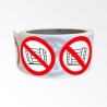 Rouleau de Pictogrammes d'Interdiction ISO EN 7010 "Ne pas obstruer" P023
