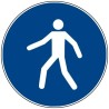 Rouleau Mini Pictogramme d'obligation 'Passage piétons obligatoire" Vinyle ⌀25