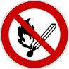 Rouleau Mini Pictogramme d'Interdiction double-face "Flammes nues interdites"