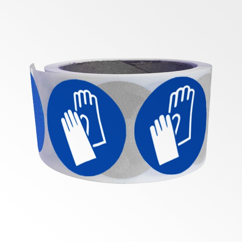 Étiquettes - Gants de protection obligatoires - M009 - Vinyle - Rouleau de 250