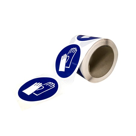 Étiquettes - Gants de protection obligatoires - M009 - Vinyle - Rouleau de 250