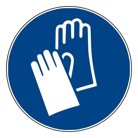 Étiquettes - Gants de protection obligatoires - M009 - Vinyle - Rouleau de 250