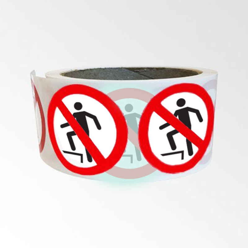 Rouleau de Pictogrammes d'Interdiction ISO 7010 "Ne pas marcher sur la surface" P019