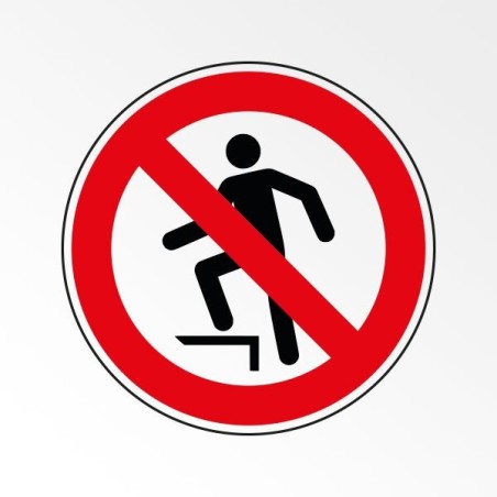Rouleau de Pictogrammes d'Interdiction ISO 7010 "Ne pas marcher sur la surface" P019