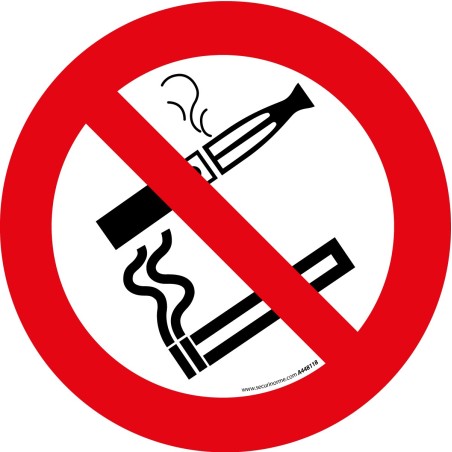 Étiquettes - Interdiction de fumer et vapoter - Vinyle autocollant - Rouleau de 250