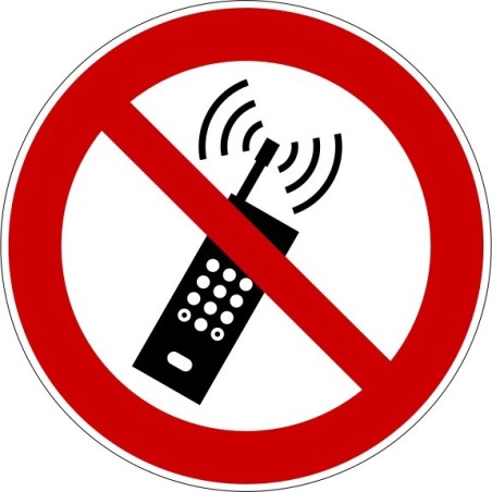 Rouleau Mini Pictogramme d'Interdiction double-face "Interdiction d'activer des téléphones mobiles"