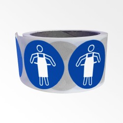 Rouleau de Pictogrammes d'Obligation ISO EN 7010 "Tablier de protection obligatoire" M026