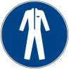 Rouleau Mini Pictogramme d'obligation 'Vêtements de protection" Vinyle ⌀25