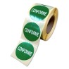 Pastilles repositonnables vertes "Conforme"