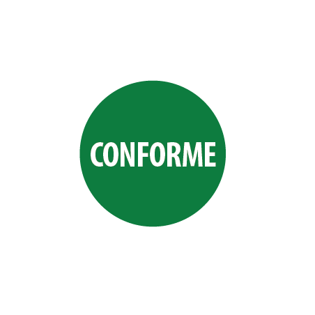 Pastilles repositonnables vertes "Conforme"