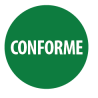 Pastilles repositonnables vertes "Conforme"