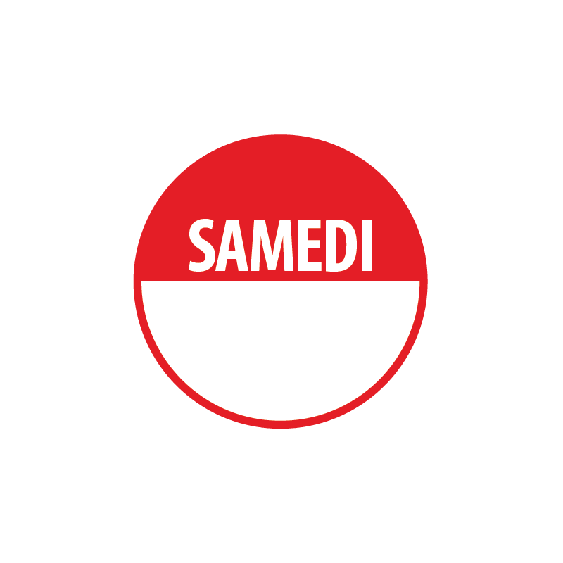 Pastilles - Samedi - 40 mm - Rouleau de 500