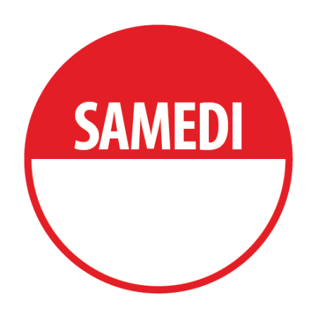 Pastilles - Samedi - 40 mm - Rouleau de 500
