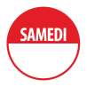 Pastilles - Samedi - 40 mm - Rouleau de 500