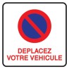 Étiquettes - Déplacez votre véhicule - 75 x 75 mm - Papier adhésif enlevable - Rouleau de 250