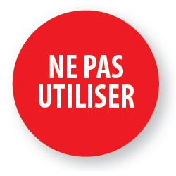 Pastilles d'inspection - Ne pas utiliser - Adhésif - Rouleau de 500