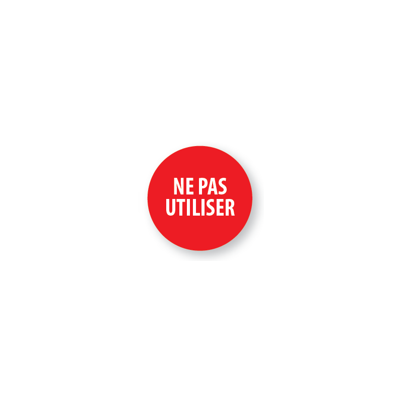 Pastilles d'inspection - Ne pas utiliser - Adhésif - Rouleau de 500