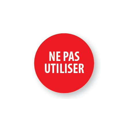 Pastilles d'inspection - Ne pas utiliser - Adhésif - Rouleau de 500