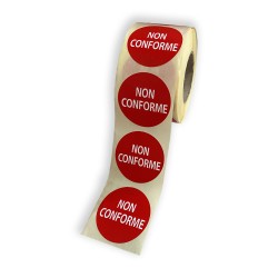 Pastilles Texte "NON-CONFORME" Rouge