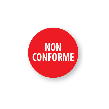 Pastilles Texte "NON-CONFORME" Rouge
